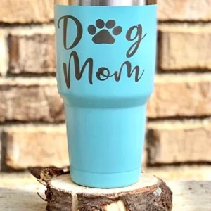 Dog Mom Thermal Tumbler with Straw