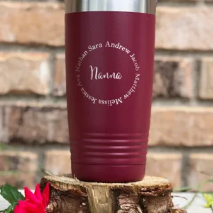 Nana, Mom, or Grandma Thermal Tumbler with Straw