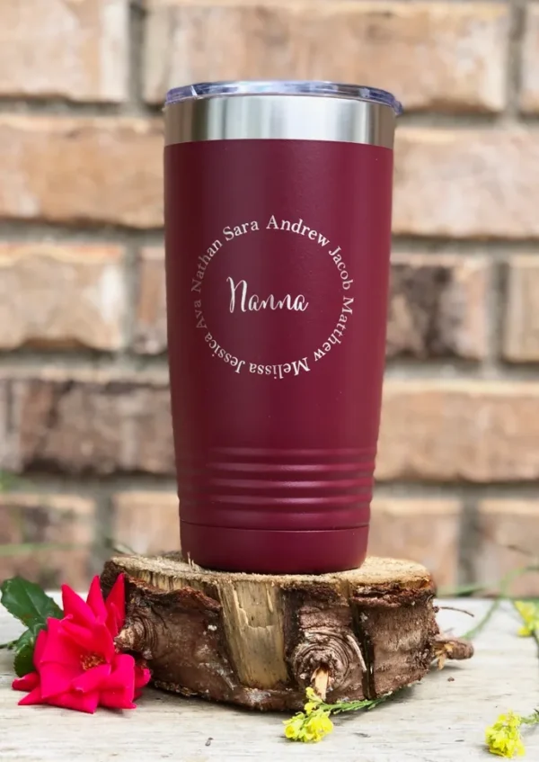 Nana, Mom, or Grandma Thermal Tumbler with Straw