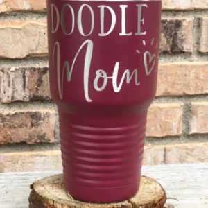 Doodle Mom Thermal Tumbler on Display