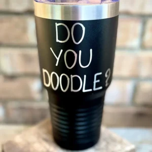 Do You Doodle Thermal Cup in Black Color