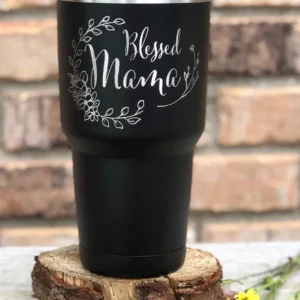 Blessed Mama Thermal Tumbler with Straw