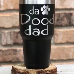 Dood Dad Thermal Black Tumbler with Straw